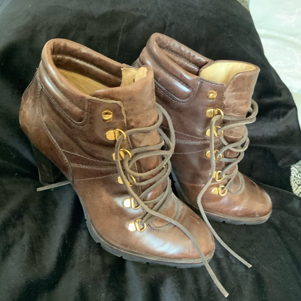 Michael Kors Brown high heel ankle boots
